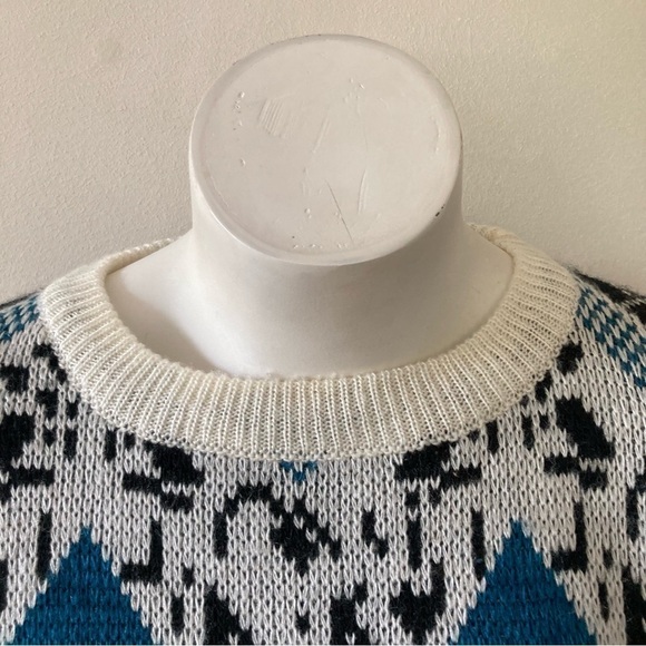 Gabrielle | Vintage Leather Trim Mixed Stripe Sweater - Picture 2 of 6